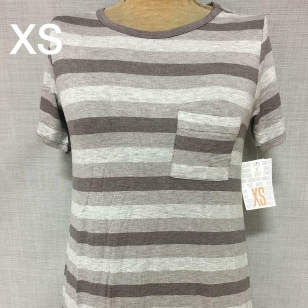 Lularoe XS Carly grey striped